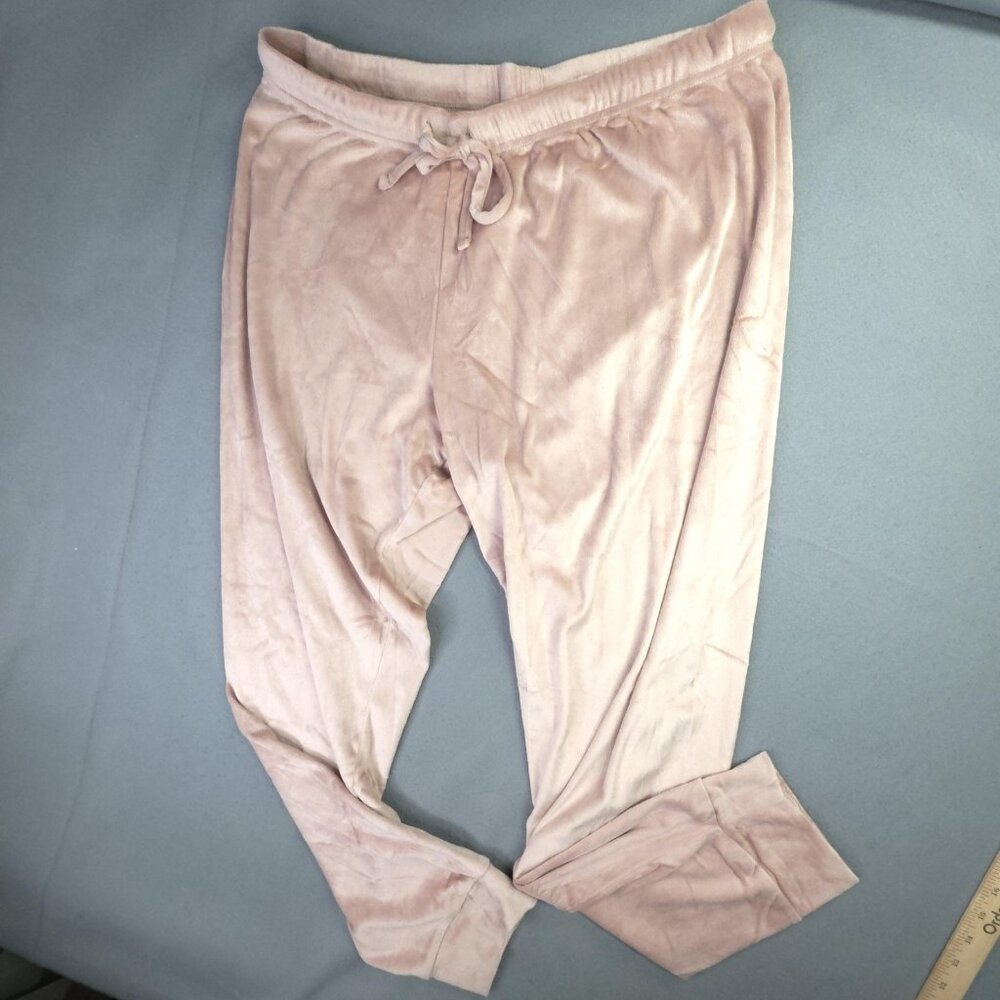 Juicy Couture Sleepwear Pants Womens Large Pink Velour Juicy Rhinestone Lounge - Picture 8 of 12